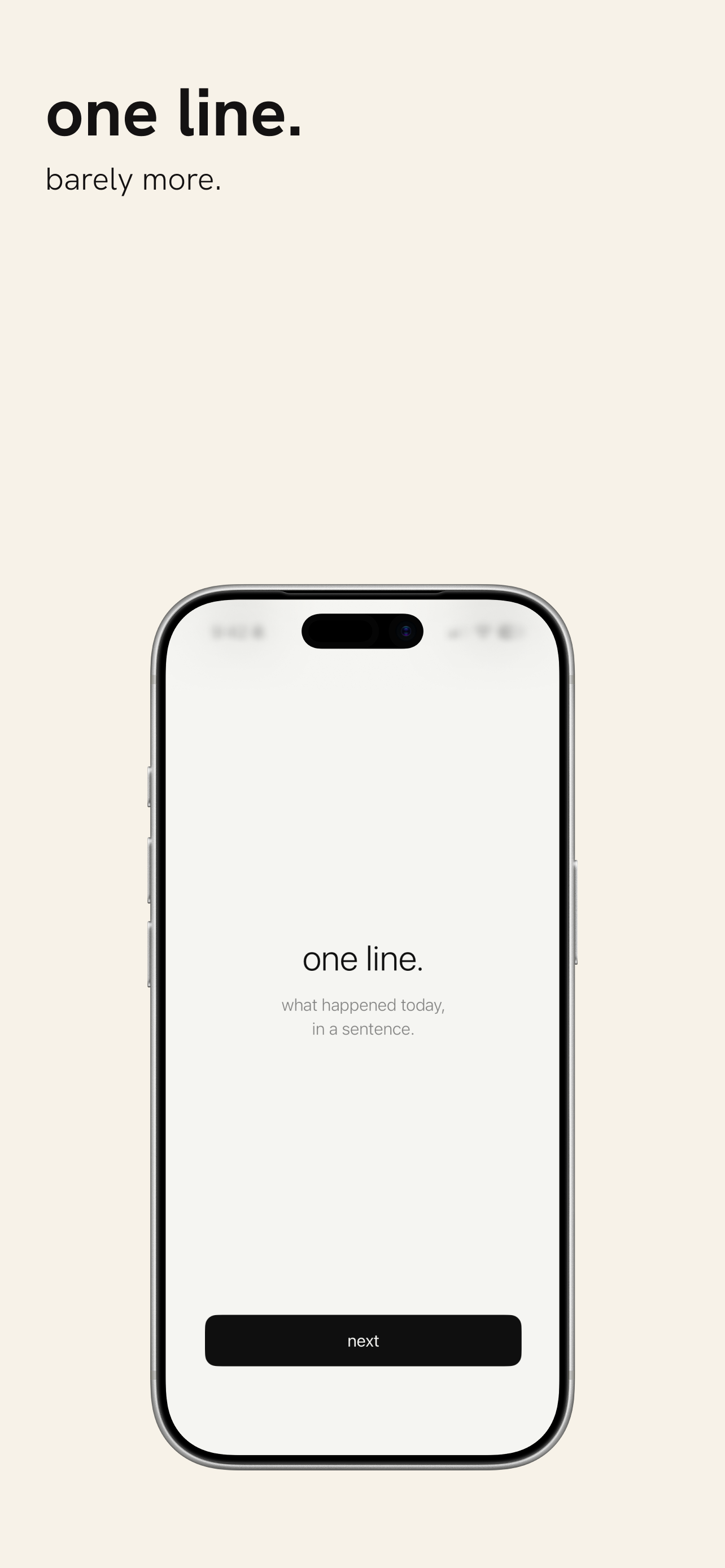 one line. barely more.