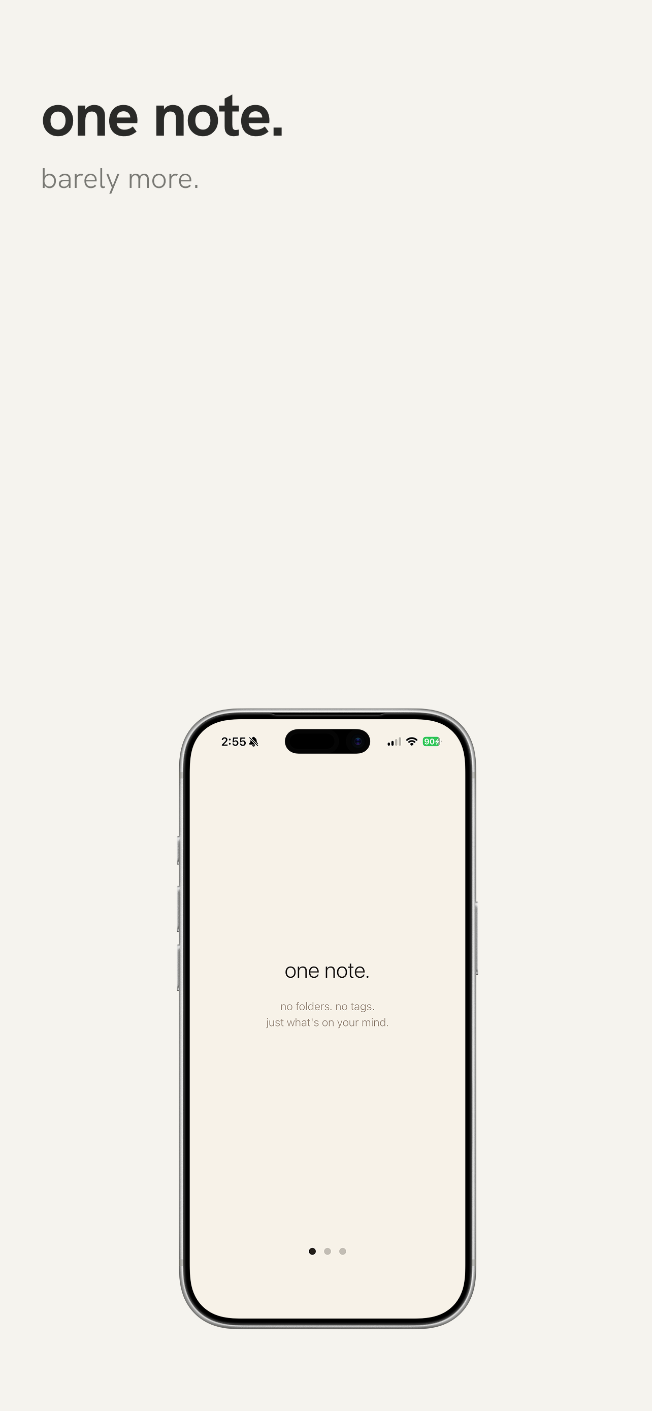 one note. barely more.