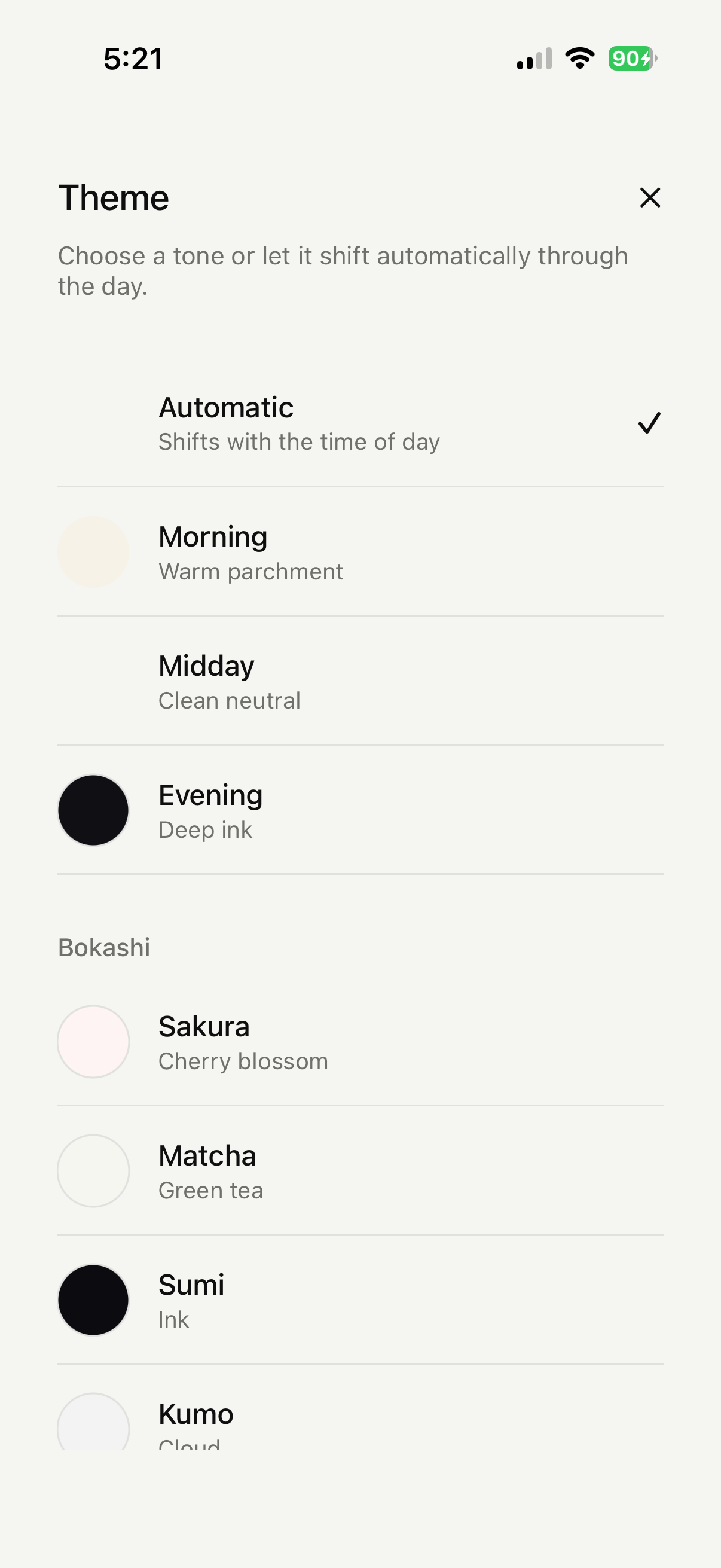 Barely themes